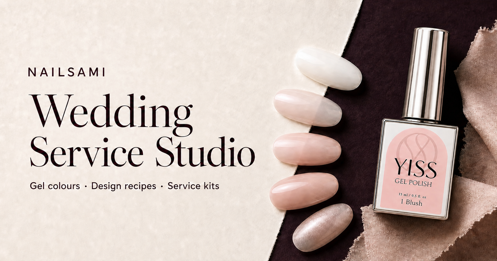 NAILSAMI Wedding Service Studio with bridal gel polish shades